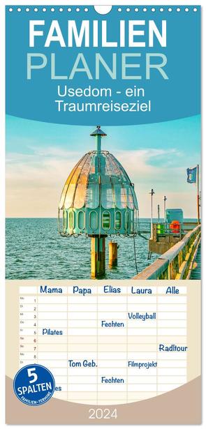 Familienplaner 2024 – Usedom – ein Traumreiseziel mit 5 Spalten (Wandkalender, 21 x 45 cm) CALVENDO von Schwarze,  Nina