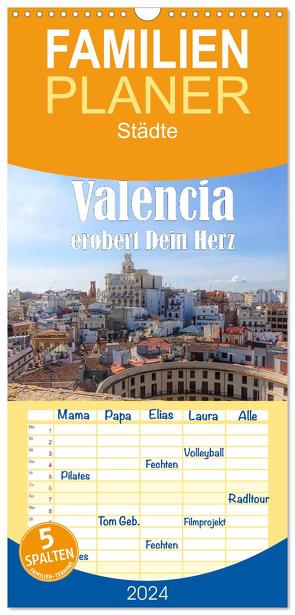 Familienplaner 2024 – Valencia erobert dein Herz mit 5 Spalten (Wandkalender, 21 x 45 cm) CALVENDO von Brunner-Klaus,  Liselotte