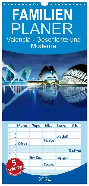 Familienplaner 2024 – Valencia – Geschichte und Moderne mit 5 Spalten (Wandkalender, 21 x 45 cm) CALVENDO von insideportugal,  insideportugal