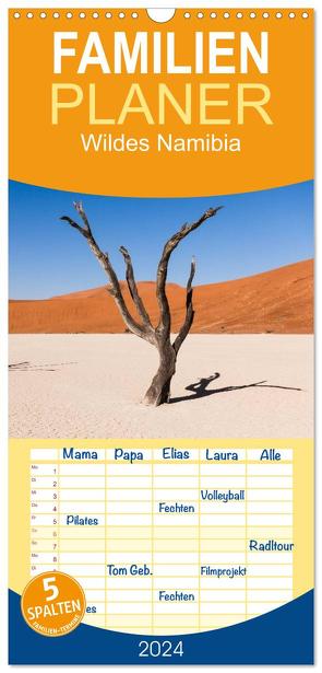 Familienplaner 2024 – Wildes Namibia mit 5 Spalten (Wandkalender, 21 x 45 cm) CALVENDO von & Stefanie Krüger,  Carsten