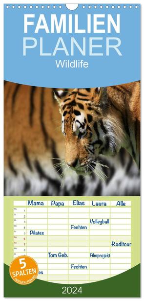 Familienplaner 2024 – Wildlife II / 2024 mit 5 Spalten (Wandkalender, 21 x 45 cm) CALVENDO von Klingebiel,  Jens