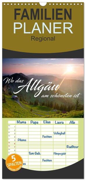 Familienplaner 2024 – Wo das Allgäu am schönsten ist mit 5 Spalten (Wandkalender, 21 x 45 cm) CALVENDO von Ratzer,  Reinhold