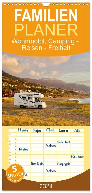 Familienplaner 2024 – Wohnmobil, Camping – Reisen – Freiheit mit 5 Spalten (Wandkalender, 21 x 45 cm) CALVENDO von Luisa Rüter & Dr. Johannes Jansen,  Dr.