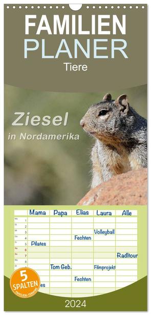 Familienplaner 2024 – Ziesel in Nordamerika mit 5 Spalten (Wandkalender, 21 x 45 cm) CALVENDO von Wilczek,  Dieter-M.