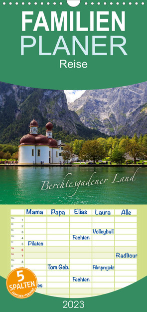 Familienplaner Berchtesgadener Land (Wandkalender 2023 , 21 cm x 45 cm, hoch) von Wigger,  Dominik