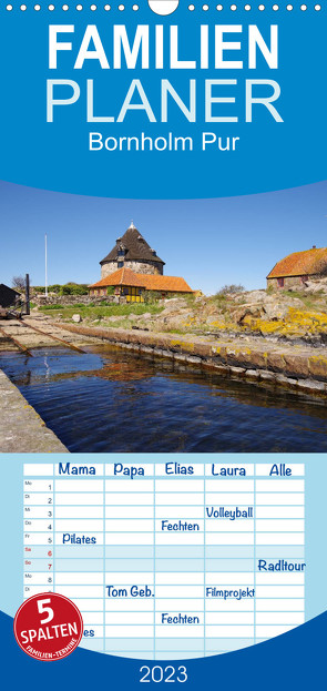 Familienplaner Bornholm Pur (Wandkalender 2023 , 21 cm x 45 cm, hoch) von Prescher,  Werner