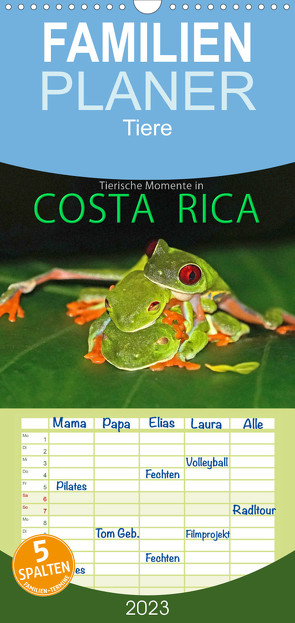 Familienplaner COSTA RICA – Tierische Momente (Wandkalender 2023 , 21 cm x 45 cm, hoch) von Matziol,  Michael