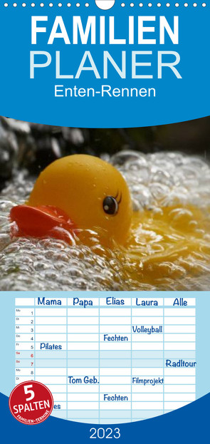 Familienplaner Enten-Rennen (Wandkalender 2023 , 21 cm x 45 cm, hoch) von Sobottka,  Joerg