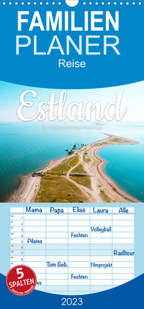 Familienplaner Estland – Ein unterschätztes Reiseziel. (Wandkalender 2023 , 21 cm x 45 cm, hoch) von SF