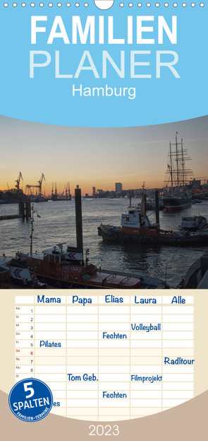 Familienplaner Hamburg (Wandkalender 2023 , 21 cm x 45 cm, hoch) von Billermoker