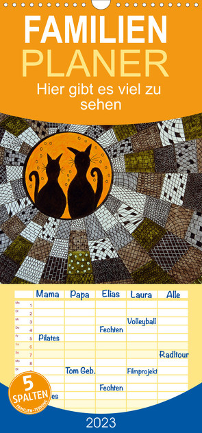 Familienplaner Hier gibt es viel zu sehen (Wandkalender 2023 , 21 cm x 45 cm, hoch) von Sarnade