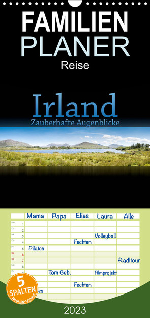 Familienplaner Irland – Zauberhafte Augenblicke (Wandkalender 2023 , 21 cm x 45 cm, hoch) von Gann (magann),  Markus