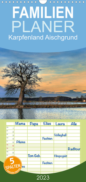 Familienplaner Karpfenland Aischgrund (Wandkalender 2023 , 21 cm x 45 cm, hoch) von silvimania