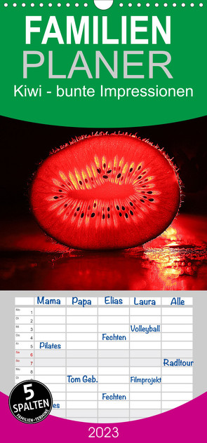 Familienplaner Kiwi – bunte Impressionen (Wandkalender 2023 , 21 cm x 45 cm, hoch) von Geiger,  Günther