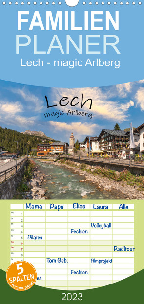 Familienplaner Lech – magic Arlberg (Wandkalender 2023 , 21 cm x 45 cm, hoch) von Männel,  Ulrich