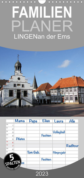 Familienplaner LINGEN an der Ems (Wandkalender 2023 , 21 cm x 45 cm, hoch) von SchnelleWelten