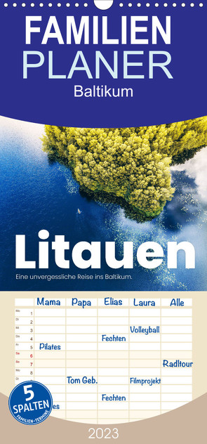 Familienplaner Litauen – Eine unvergessliche Reise ins Baltikum. (Wandkalender 2023 , 21 cm x 45 cm, hoch) von SF