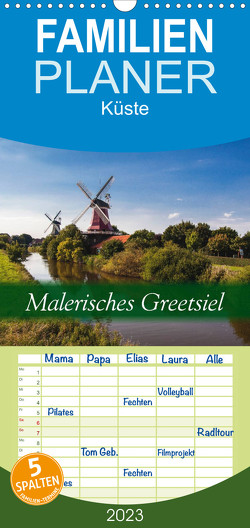 Familienplaner Malerisches Greetsiel (Wandkalender 2023 , 21 cm x 45 cm, hoch) von Dreegmeyer,  Hardy