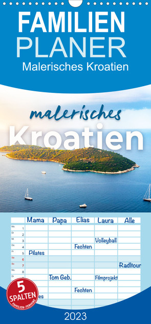 Familienplaner Malerisches Kroatien (Wandkalender 2023 , 21 cm x 45 cm, hoch) von SF