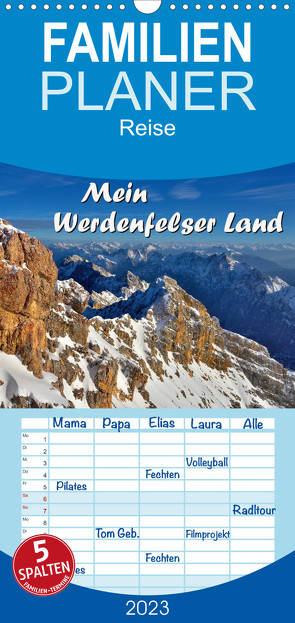 Familienplaner Mein Werdenfelser Land (Wandkalender 2023 , 21 cm x 45 cm, hoch) von Wilczek,  Dieter-M.