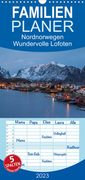 Familienplaner Nordnorwegen – Wundervolle Lofoten (Wandkalender 2023 , 21 cm x 45 cm, hoch) von Wrobel,  Nick