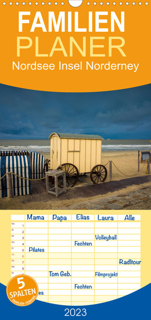 Familienplaner Nordsee Insel Norderney (Wandkalender 2023 , 21 cm x 45 cm, hoch) von Scherf,  Dietmar