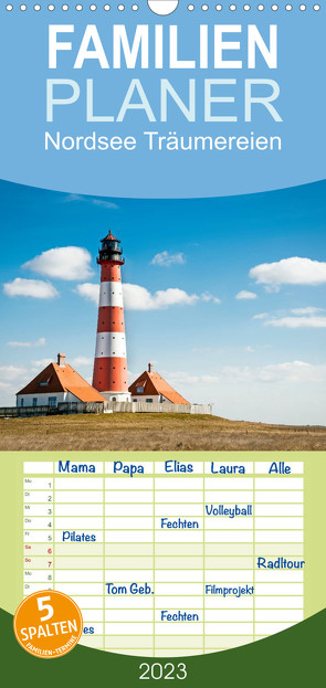 Familienplaner Nordsee Träumereien (Wandkalender 2023 , 21 cm x 45 cm, hoch) von Zwanzger,  Wolfgang