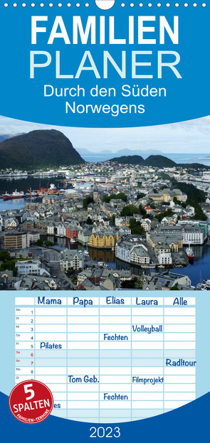 Familienplaner Norwegen 2023 (Wandkalender 2023 , 21 cm x 45 cm, hoch) von Bussenius,  Beate