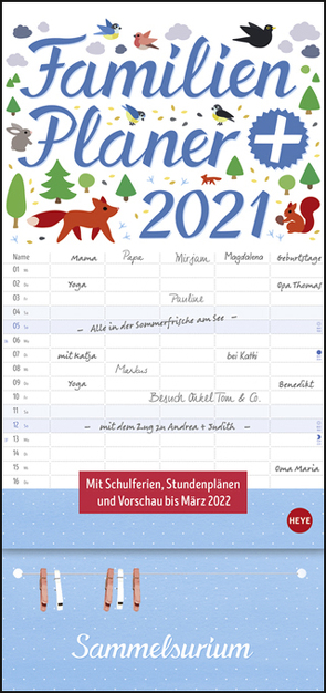 Familienplaner plus Clips Kalender 2021 von Heye