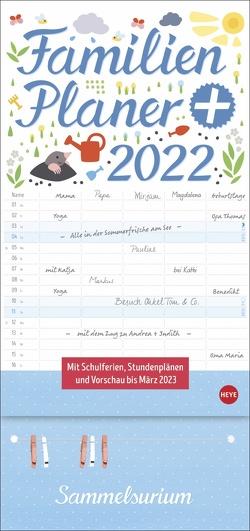 Familienplaner plus Clips Kalender 2022 von Heye