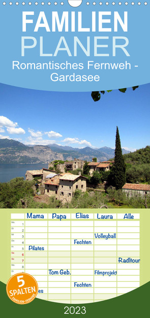 Familienplaner Romantisches Fernweh – Gardasee (Wandkalender 2023 , 21 cm x 45 cm, hoch) von Böhme-Garnweidner,  Monika