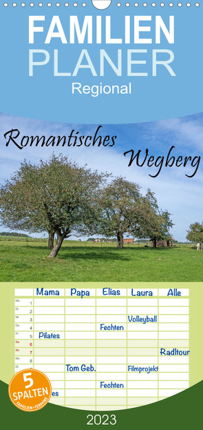 Familienplaner Romantisches Wegberg (Wandkalender 2023 , 21 cm x 45 cm, hoch) von Maibach,  Natalja