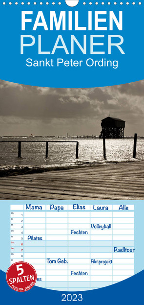 Familienplaner Sankt Peter Ording (Wandkalender 2023 , 21 cm x 45 cm, hoch) von Peitz,  Martin