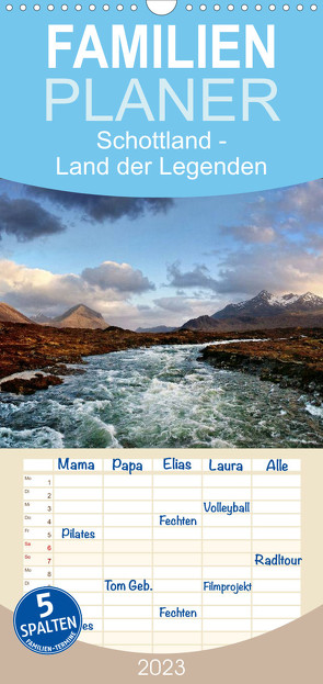 Familienplaner Schottland – Land der Legenden (Wandkalender 2023 , 21 cm x 45 cm, hoch) von Cross,  Martina