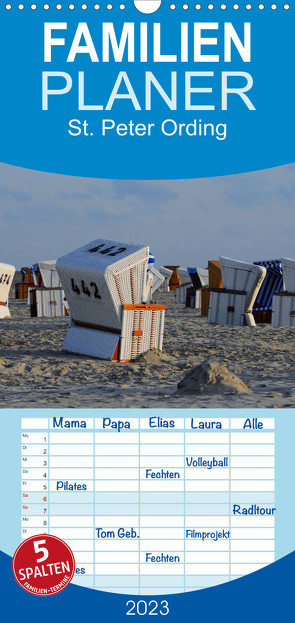 Familienplaner St. Peter Ording (Wandkalender 2023 , 21 cm x 45 cm, hoch) von Nordstern