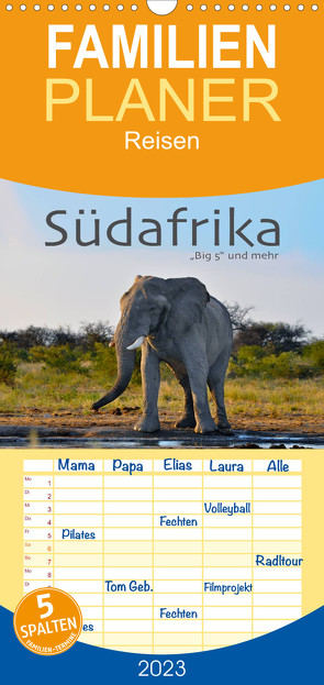 Familienplaner Südafrika – Big 5 und mehr (Wandkalender 2023 , 21 cm x 45 cm, hoch) von Styppa,  Robert