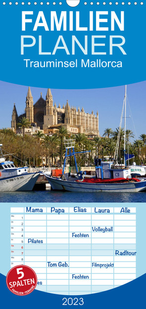 Familienplaner Trauminsel Mallorca (Wandkalender 2023 , 21 cm x 45 cm, hoch) von Reupert,  Lothar