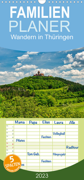 Familienplaner Wandern in Thüringen (Wandkalender 2023 , 21 cm x 45 cm, hoch) von Stollmann,  Michael