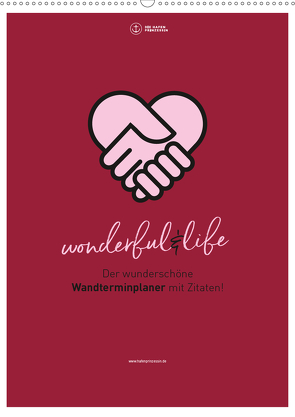 Familienplaner wonderful&life – Der wunderschöne Wandterminplaner mit Zitaten (Wandkalender 2021 DIN A2 hoch) von Hafenprinzessin,  Die