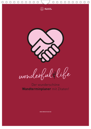 Familienplaner wonderful&life – Der wunderschöne Wandterminplaner mit Zitaten (Wandkalender 2021 DIN A4 hoch) von Hafenprinzessin,  Die