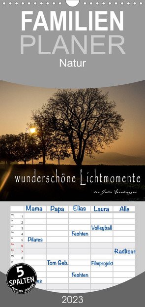 Familienplaner wunderschöne Lichtmomente (Wandkalender 2023 , 21 cm x 45 cm, hoch) von Vornberger,  Julia