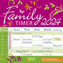 Family Timer – Floral 2024 von Korsch Verlag