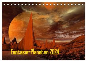 Fantasie-Planeten (Tischkalender 2024 DIN A5 quer), CALVENDO Monatskalender von juehust,  juehust