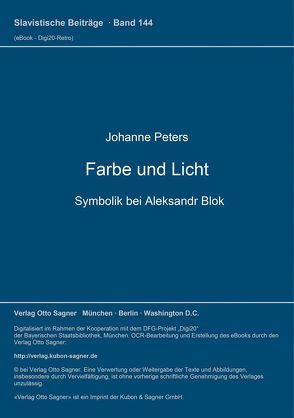 Farbe und Licht von Peters,  Johanne