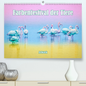 Farbenfestival der Tiere – Artwork (Premium, hochwertiger DIN A2 Wandkalender 2023, Kunstdruck in Hochglanz) von Brunner-Klaus,  Liselotte