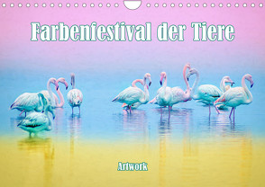 Farbenfestival der Tiere – Artwork (Wandkalender 2023 DIN A4 quer) von Brunner-Klaus,  Liselotte