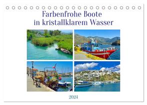 Farbenfrohe Boote in kristallklarem Wasser (Tischkalender 2024 DIN A5 quer), CALVENDO Monatskalender von Kleemann,  Claudia