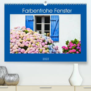 Farbenfrohe Fenster (Premium, hochwertiger DIN A2 Wandkalender 2022, Kunstdruck in Hochglanz) von Schmidt,  Brinja