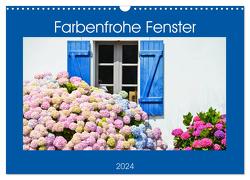 Farbenfrohe Fenster (Wandkalender 2024 DIN A3 quer), CALVENDO Monatskalender von Schmidt,  Brinja