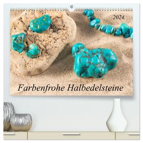 Farbenfrohe Halbedelsteine (hochwertiger Premium Wandkalender 2024 DIN A2 quer), Kunstdruck in Hochglanz von Waurick,  Kerstin